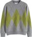 Next - Dames - Top met lange mouwen, gebreide look en ronde hals - Grijs