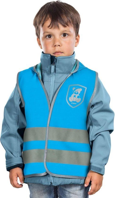 MyBuddyGuard reflecterend veiligheidsvestje 'Monster' - blauw - One size