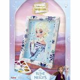 Lansay COLLECTION SEQUINS Elsa, Sneeuwkoningin - Handgemaakte Activiteiten voor Kinderen vanaf 7 jaar - Maak een Sprankelende Foto met Pailletten - Frozen Picture Creation Kit - Creatieve