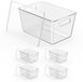 Unyqoos® Boîtes de rangement transparentes empilables pour réfrigérateur et cuisine, set de 4 pièces