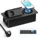 SURIGHT Intrekbaar stopcontact met 15 W Qi draadloos - Inbouwstopcontact met 6 USB-poorten incl - Tafelstopcontact voor bureau