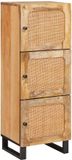 vidaXL Highboard Bruin 40 x 33 x 110 cm Massief Mango Hout