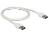 DeLOCK USB 2.0 Kabel - USB A naar USB A - Wit - 1 meter