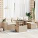 Maison Exclusive - Ensemble de meubles de jardin 6 pièces avec canapé et coussins, beige, en polyrotin