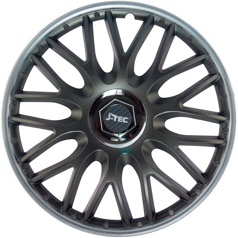 4-Delige J-Tec set Orden SR 16-inch grijs/zilver + chroom ring
