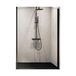 Novellini Inloopdouche Kuadra H 60x200 cm Helder Glas Mat Zwart Profiel