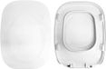 Merkloos Toiletbril - WC-bril zitting - Badkamer renovatie - Gemaakt in Italië - 48.5 x 38 cm - Wit