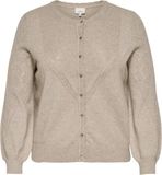 ONLY CARMAKOMA CARPRINCESS LS O-NECK CARDI NOOS Cardigan Dames Mocha Meringue
