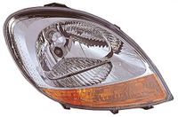 TarosTrade 37-0703-R-31192 Elektrische koplamp, chroom, zonder motor, met gele indicator rechts