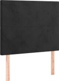vidaXL Hoofdbord Zwart Fluweel 90x5x118/128 cm