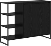 vidaXL Bijzetkast Zwart Eiken 96,5 x 30 x 75 cm