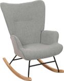 MCW Schommelstoel MCW-N14 - Grijs-groen - Stof - 92x69x86 cm