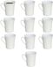 Gerimport Koffie / thee mok - 10x stuks - wit - 280 ml - mokken - porselein