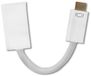 Qoltec Mini DVI Adapter - HDMI Vrouwelijk - Wit - 0.15m