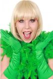 Verkleed veren Boa - 2x stuks - groen - 180 cm - Carnaval accessoires - Veertjes - 50 grams kwaliteit