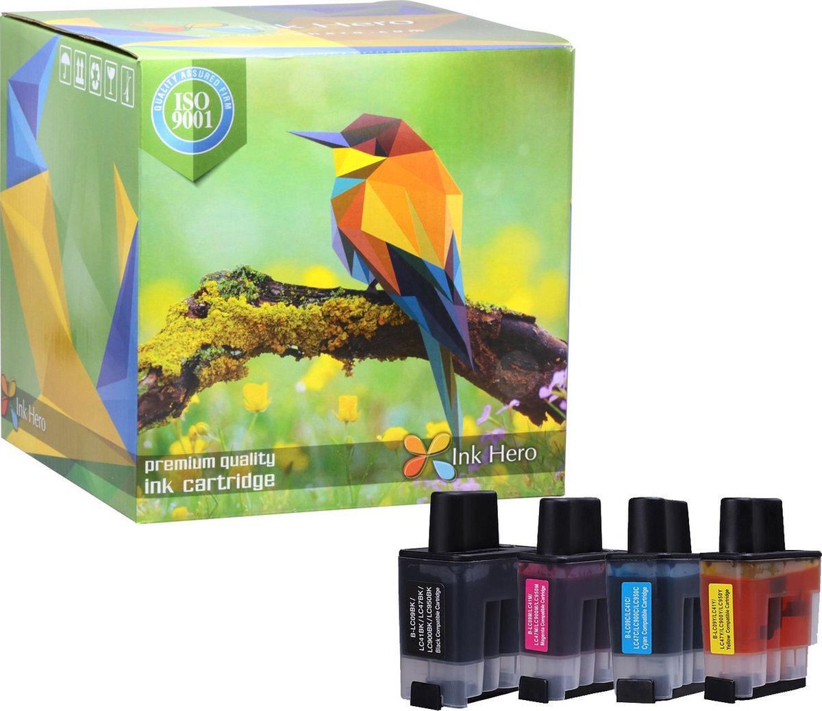 Ink Hero - 4 Pack - Inktcartridge / Alternatief voor de Brother LC900 DCP-110C, DCP-115C, DCP-120C, DCP-310CN, DCP-340CW, MFC-210C, MFC-215C, MFC-410CN, MFC-5440CN