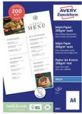 Avery-Zweckform 2681 Inkjet printpapier DIN A4 200 g/m² 50 vellen Dubbelzijdig bedrukbaar