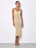 Apricot Handgehaakte midi-jurk