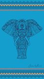 Miracle Home Strandlaken van Egyptisch katoen, olifant, 140 x 175 cm