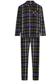 Pastunette - Pyjama - Adventure - Groen Geruit - Katoen - Flanel - Doorknoop - Maat XL