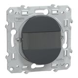 Schneider Electric Ovalis drukknop met etikethouder 10AX antraciet S340266