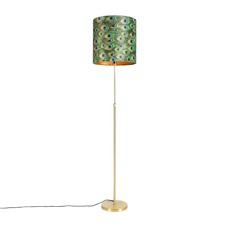 QAZQA Parte FL - Vloerlamp met lampenkap - 1 lichts - H 1865 mm - Multicolor