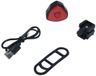 P2R 30 Lumen USB Achterlicht met Remlicht, 7 standen, Zwart