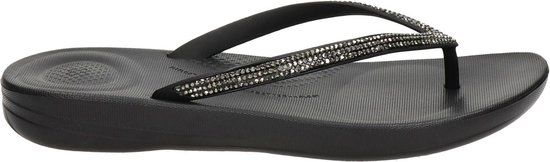 FitFlop iQushion Sparkle Teenslippers Dames Zwart Maat 36