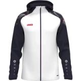 Jako Sonic Jas Met Kap Heren - Wit / Marine / Rood | Maat: L