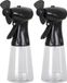Urban Living Draagbare ventilator/waterverstuiver - 2x - zwart - 350 ml
