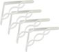 AMIG Plankdrager/steun/beugel Decoratief - 4x - metaal - wit - H200 x B150 mm - Tot 180 kg
