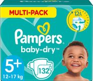 Pampers Baby-Dry Luiers - Maat 5+ (12-17 kg) - 132 stuks
