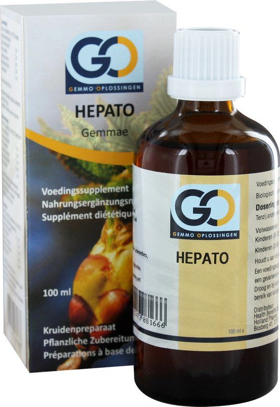 GO Gemmo Oplossingen GO Hepato bio 100 Milliliter Kruiden en planten supplement
