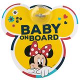 sarcia.eu DISNEY Minnie Mouse Autoplaatje met zuignap, hangertje voor op de voorruit, autotoebehoren BABY ON BOARD