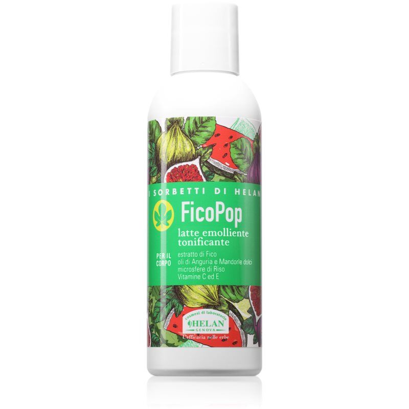 Helan I Sorbetti FicoPop lichaamscrème met vitamine C en E, antioxidant, watermeloen en vijg, hydraterende lichaamscrème voor droge huid, natuurlijk, met zoete amandelolie en rijstmicrosferen, 150