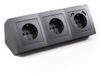 McPower Bureau Stekkerdoos met USB - Stekkerblok met 3 stopcontacten en 2 USB - Zwart