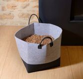 EDA pellet-opbergtas van vilt, 60 liter, grijs/zwart