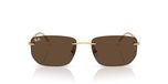 Ray-Ban Rb3768 Modieuze zonnebril unisex, goud/donkerbruin, maat M