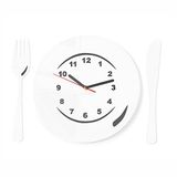 FLEXISTYLE Moderne wandklok voor keuken, eetkamer, wit, 27 x 27 cm