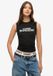 Superdry Slimfit Sport Luxe Graphic Tanktop Dames Zwart EU44