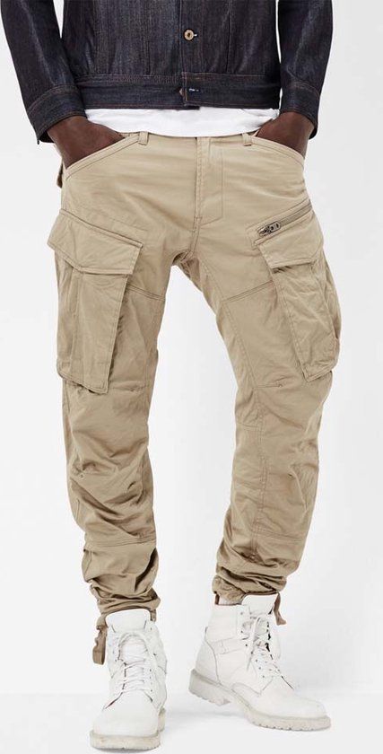 G-Star Raw Rovic Zip 3d Regular Tapered Cargo Broek Heren - Khaki - Maat 31/34