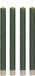 Anna's Collection LED dinerkaarsen - 4 stuks - Jade groen - 25 cm - 3D vlam - Warm wit licht