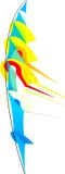 HQ Invento HQ Hoffmanns Bow Kite Sea Breeze Eenlijnsvlieger Blauw 300 x 55 cm