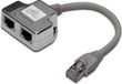 Digitus DN-93904 Serie - RJ45 Adapter - 2x Poort - Categorie 5e - Grijs