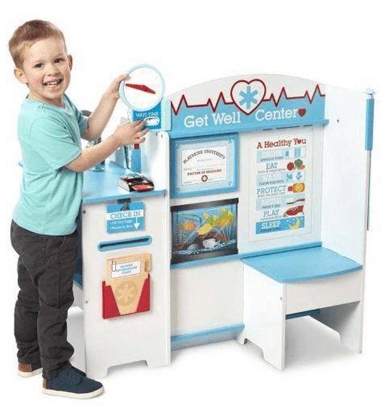 Melissa & Doug Houten Dokterspraktijk - Hout - Wit/Blauw