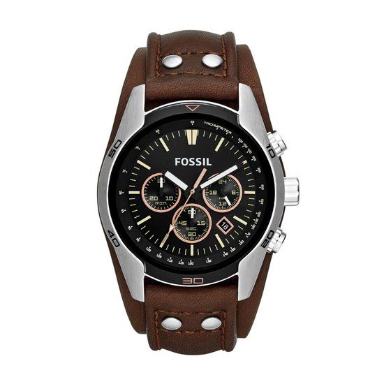 Fossil Coachman CH2891 Herenhorloge - Zwart/Zilver - 44mm