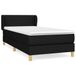 vidaXL Boxspringbed met matras, stof, zwart, 140x200 cm
