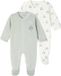 Vertbaudet 2-delige babyset in fluweel/velours blauwgroen