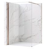 REA Flexi Transparent Douchewand Geborsteld Koper 140cm Gehard Glas 8mm