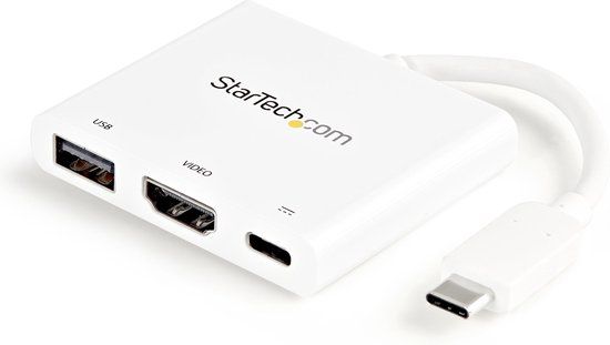 StarTech.com USB-C Multiport Adapter - HDMI, USB 3.0, 60W PD - White